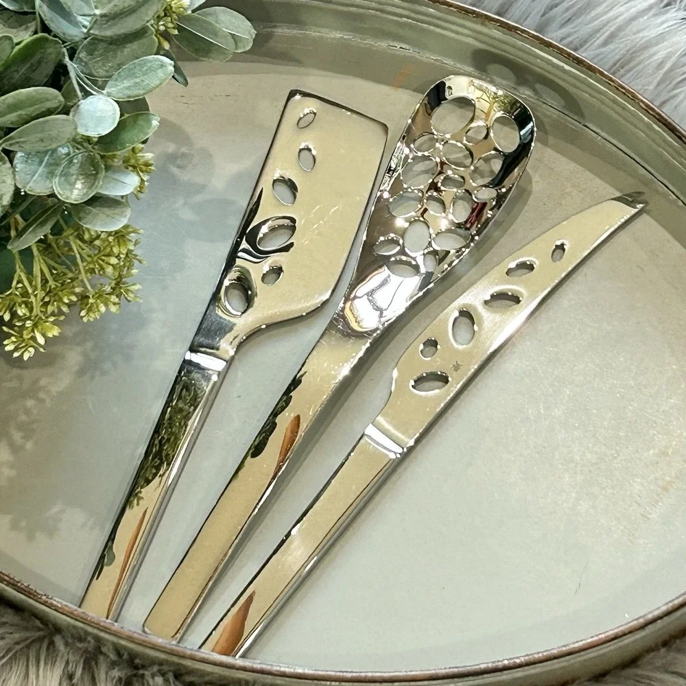 WMF Cheese Set Nuova Serving Utensil Set Of Three- Cheese Knives & Serving Spoon